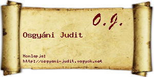 Osgyáni Judit névjegykártya