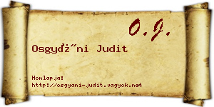 Osgyáni Judit névjegykártya